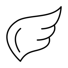 angel wing icon, line style
