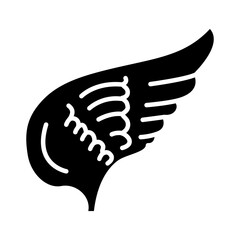 dove wing icon, silhouette style