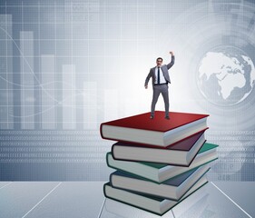 Businessman in executive education concept