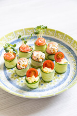 前菜のきゅうりロール、ホームパーティでのフィンガーフード