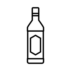 bottle of vodka icon, line style