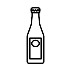 beer bottle icon image, line style