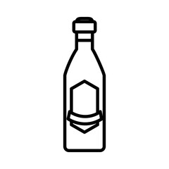 rum bottle icon, line style