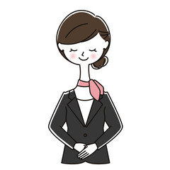 お辞儀をする女性