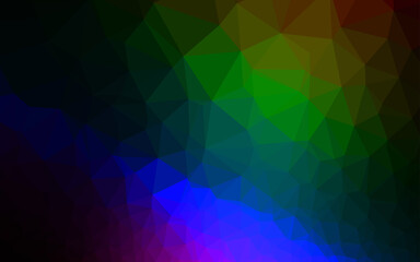 Obraz premium Dark Multicolor, Rainbow vector shining triangular template.