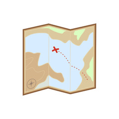 Camping icon vector, maps illustration