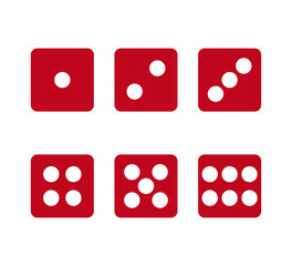 Dice icon vector logo design template flat style