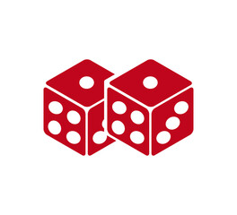 Dice icon vector logo design template flat style