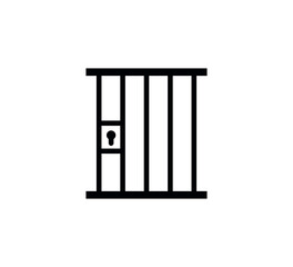 Jail icon vector logo design template