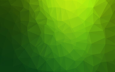 Fototapeta na wymiar Light Green vector polygonal pattern.
