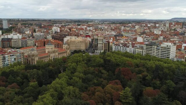 Valladolid, historical city of Spain. Aerial Drone Footage