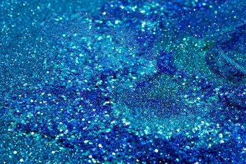 Blue Holographic Glittery background