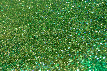 Green glitter and sequins holographic background
