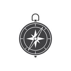 Camping icon vector, compass illustration