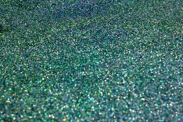 Blue and Green glitter holographic background