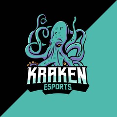 Kraken Mascot Logo template. Perfect for t-shirt/apparel, merchandise, pin design, etc