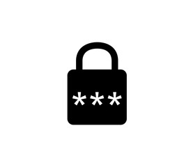 Password icon vector logo design template