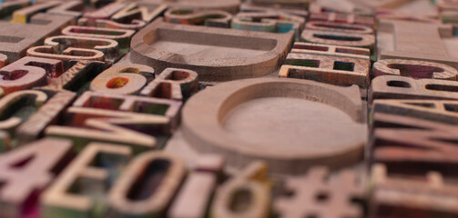 Vintage Letterpress Wood Type Blocks