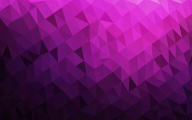 Dark Pink vector triangle mosaic texture.