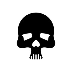 death skull head icon silhouette style