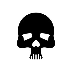 death skull head icon silhouette style
