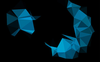 Light BLUE vector low poly texture.