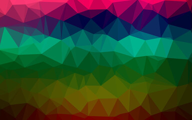 Dark Multicolor, Rainbow vector abstract mosaic pattern.