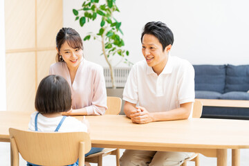 アジア人　親子　ポートレート