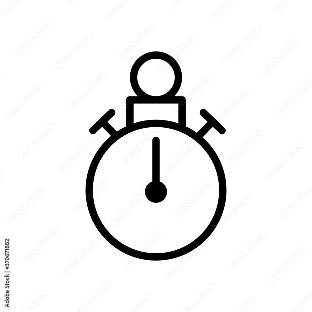 Poster chronometer timer line style icon