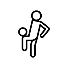 soccer player avatar figure with balloon style line icon