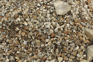 Beautiful texture pattern of thick stone in the side of construction