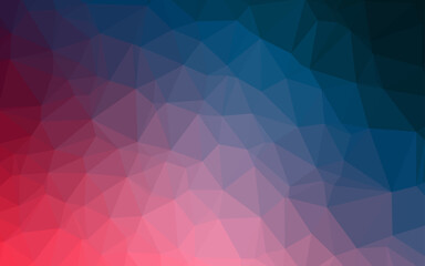 Light Blue, Red vector polygonal pattern.