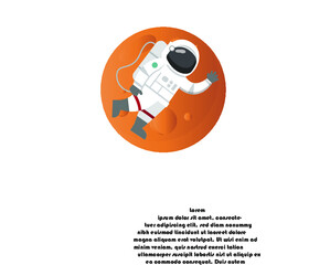 Occupy Mars astronaut in space vectoriel