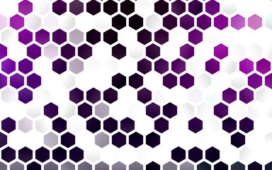 Light Purple vector cover with set of hexagons.