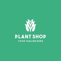 Creative plant shop logo design