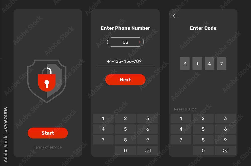 Wall mural verification-screens-app-ui copy