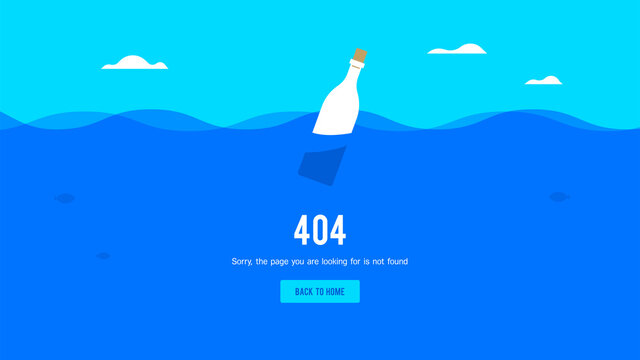 Error 404 Page Not Found Template With Crane Hook. Vector Illustration