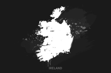 Vector Country Map Series of Watercolor Concepts
in Ireland, Europe.