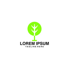Fototapeta premium Simple Tree Logo Vector Icon Illustration