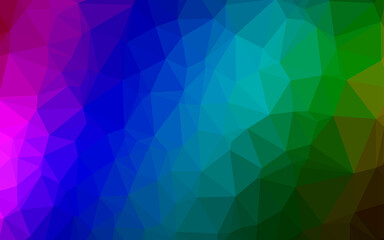 Dark Multicolor, Rainbow vector shining triangular template.