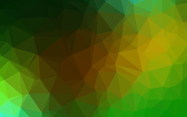 Obraz premium Dark Green, Yellow vector polygonal template.