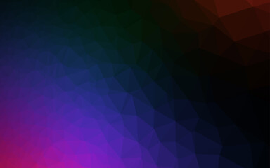 Dark Multicolor, Rainbow vector polygon abstract layout.