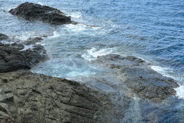 Danao beach resort rock formation and sea water