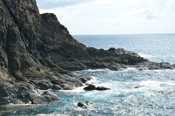 Danao beach resort rock formation and sea water
