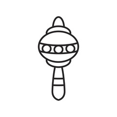 navratri maraca line style icon