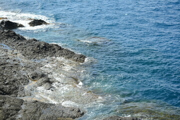 Danao beach resort rock formation and sea water