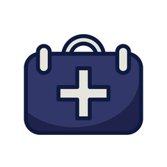 Obraz premium medical kit line and fill style icon