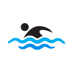 Swimming icon design. vector illustration