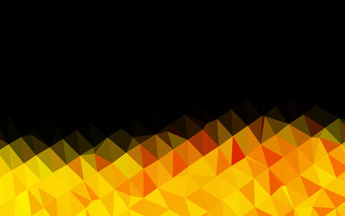 Light Yellow, Orange vector low poly cover.