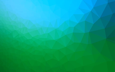 Light Blue, Green vector shining triangular template.